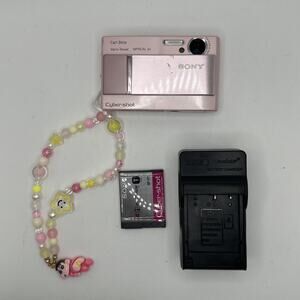 SONY Cyber-shot DSC-T10 Pink 7.2MP Compact Digital Camera -Tested Works